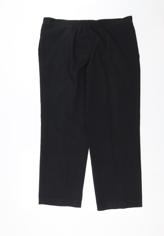 Marks and Spencer Womens Black Trousers Size 14 L26 in