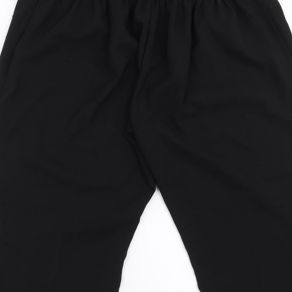 Preworn Womens Black Cropped Trousers Size 2XL - 17 in inside leg