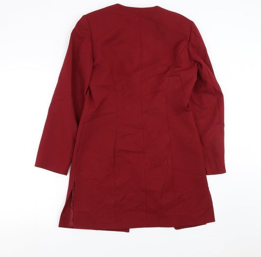 Collection Womens Red Jacket Suit Jacket Size 10 - Embroidered detail
