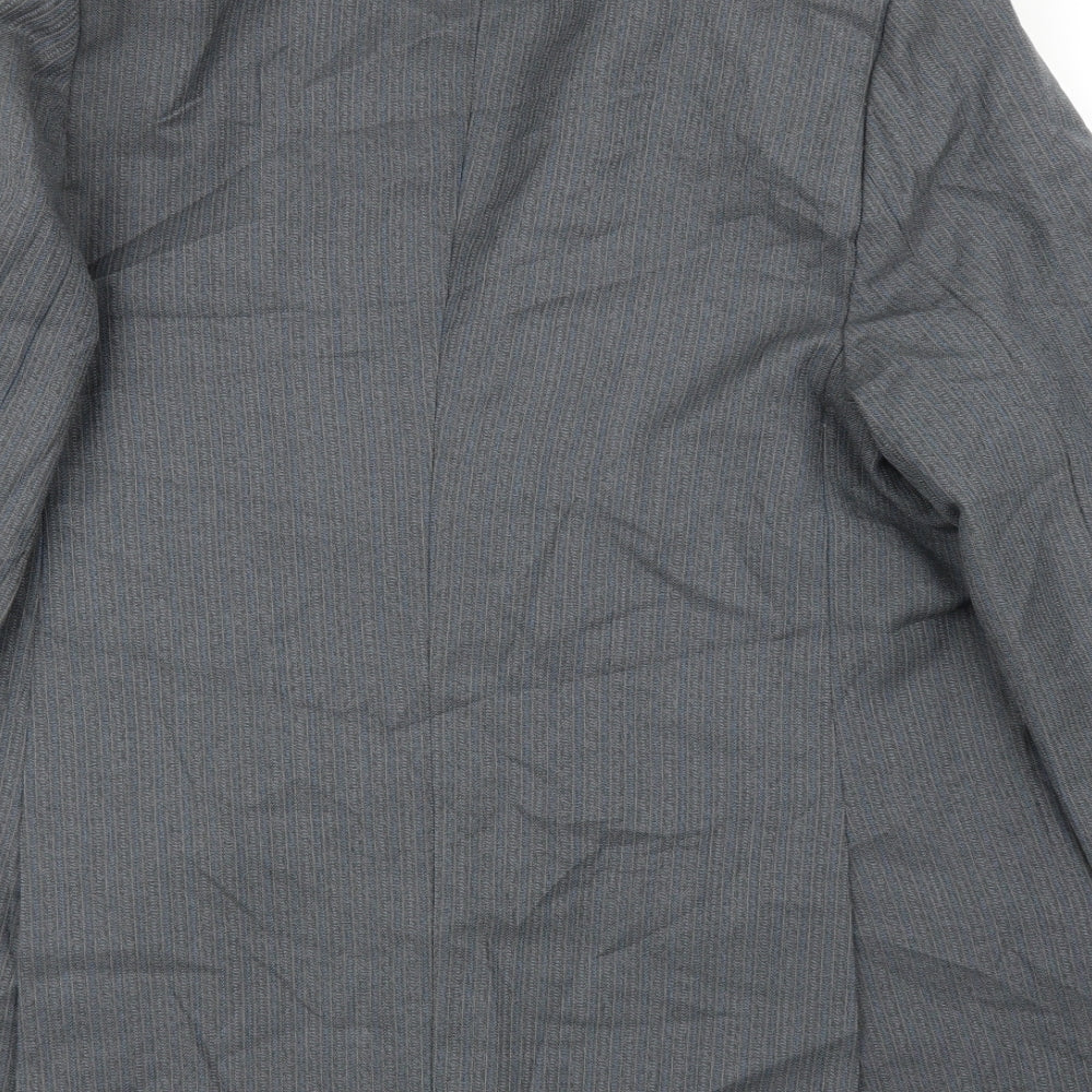 Country Tailoring Mens Grey Striped Jacket Suit Jacket Size 42