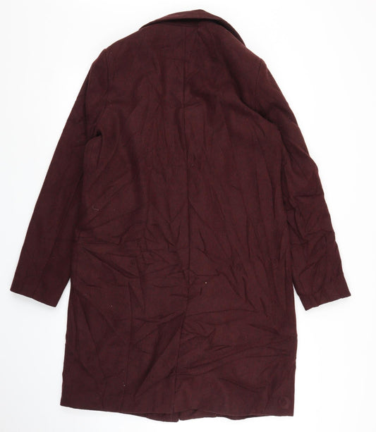New Look Womens Purple Overcoat Coat Size 12