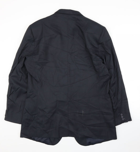 Preworn Mens Blue Jacket Suit Jacket Size 46