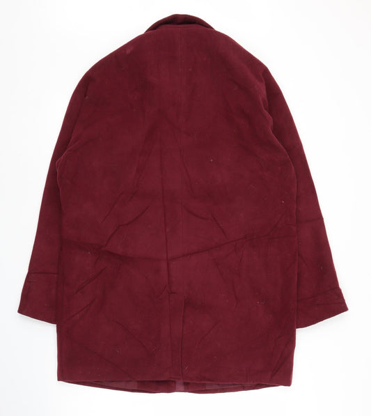 Boohoo Womens Purple Overcoat Coat Size 14