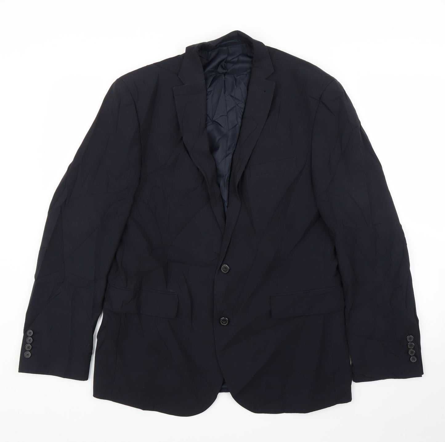 Fellini Mens Blue Jacket Suit Jacket Size 42