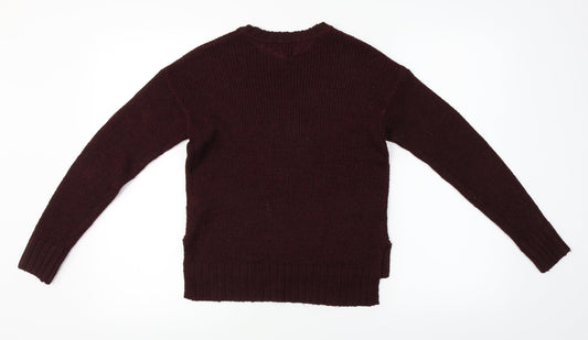 New Look Girls Purple Pullover Jumper Size 12-13 Years