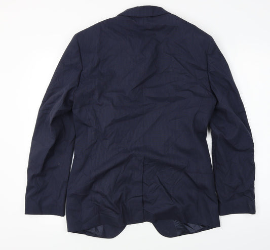 Stile Benetton Mens Blue Jacket Sport Coat Size 36