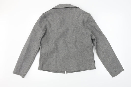 Back view of LEE COOPER women’s grey jacket coat, size UK 10