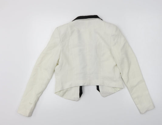 H&M Womens White Jacket Blazer Size 4