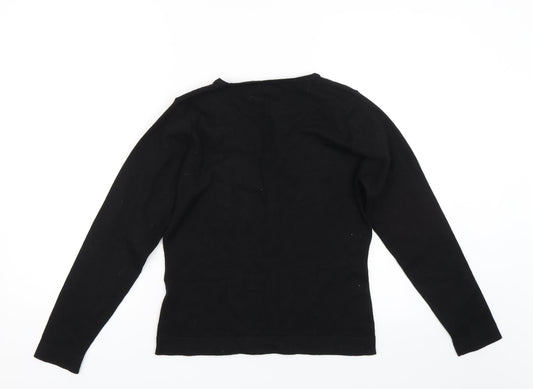 La Vie Womens Black Pullover Jumper Size 10