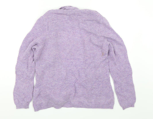 preoworn Womens Purple Cardigan Jumper Size 14