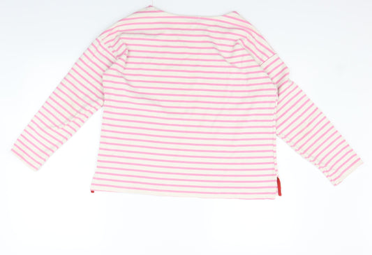 BDG Womens Pink Striped Pullover Jumper Size L