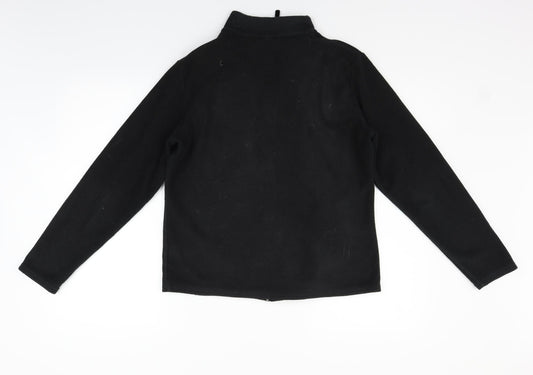 Marks and Spencer Womens Black Full Zip Jumper Size 16