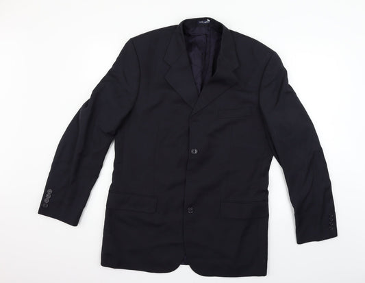 David Moss Mens Black Jacket Coat Size L