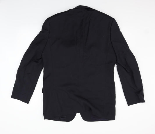 David Moss Mens Black Jacket Coat Size L