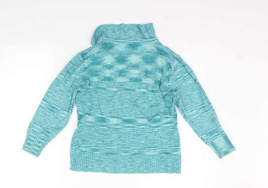 Klass Womens Blue Striped Pullover Jumper Size S