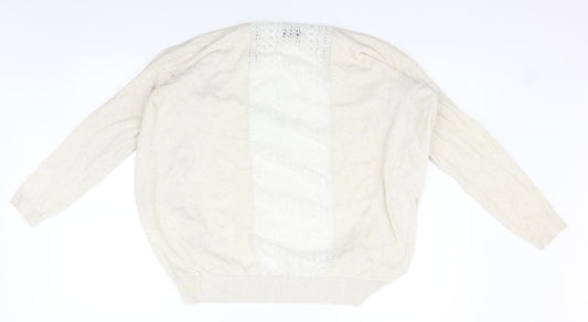 New Look Womens Beige Cardigan Jumper Size 12