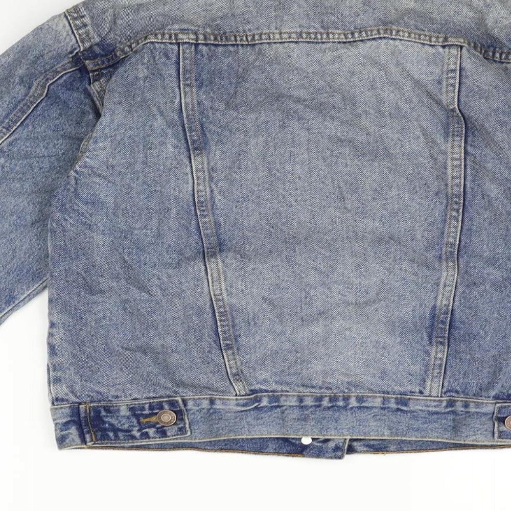 deniem & co Womens Blue Jacket Size 10