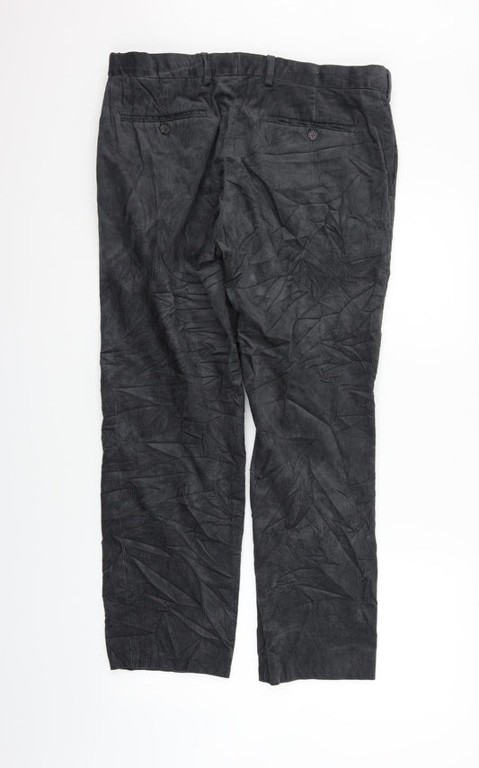 Marks and Spencer Womens Grey Trousers Size 34 in L26 in