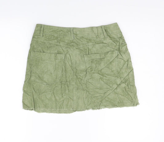 Pull&Bear Womens Green Flare Skirt Size M