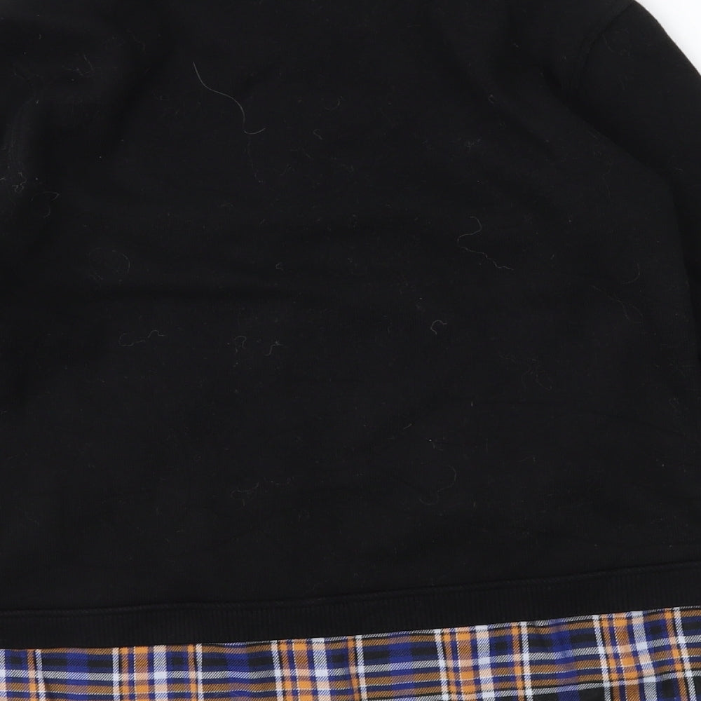 Brand and care label for Lee Cooper women’s black check jacket, size UK 8