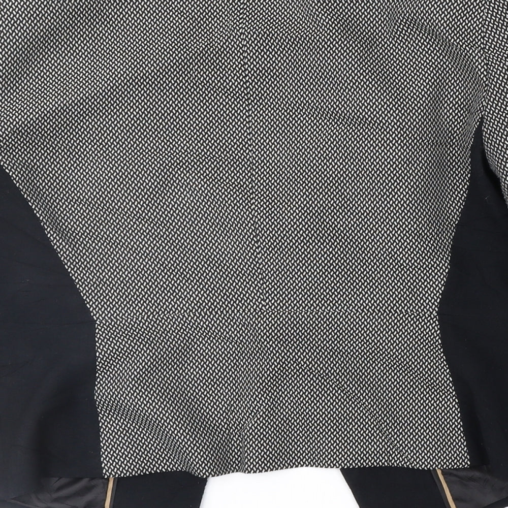 Marks and Spencer Womens Black Geometric Jacket Size 12