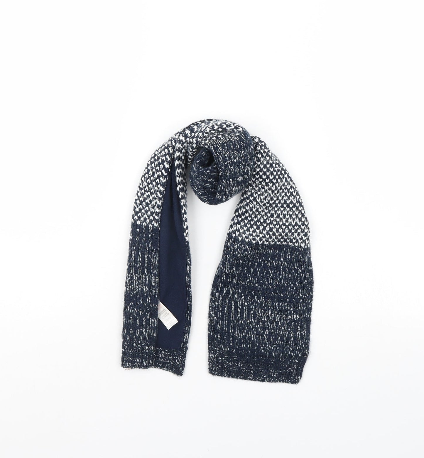 Preworn Boys Blue Herringbone Scarf One Size