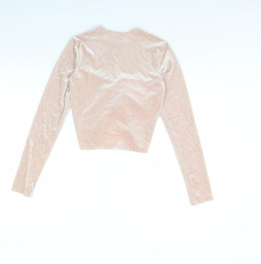 H&M Womens Pink Basic T-Shirt Size S