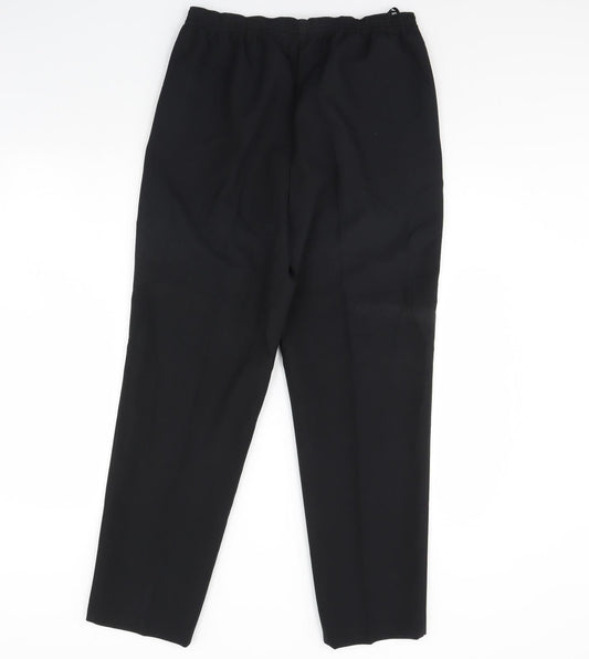 Classic Womens Black Dress Pants Trousers Size 12 L29 in