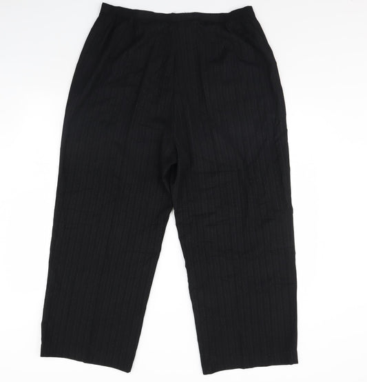 ELVI Womens Black Dress Pants Trousers Size 20 L30 in