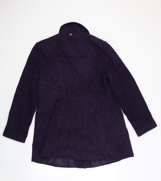 Isle Womens Purple Overcoat Coat Size L