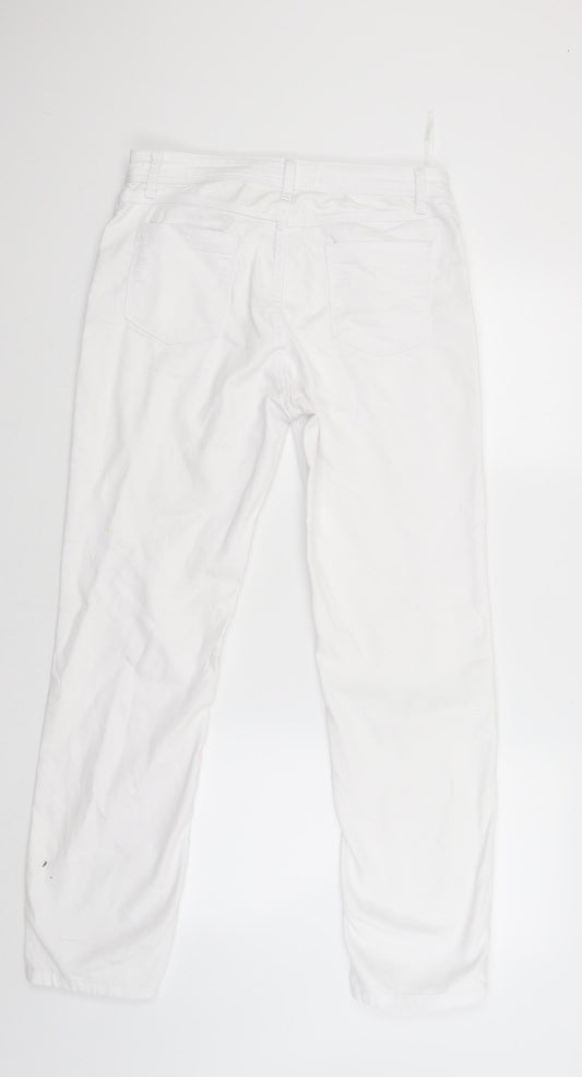 peruna Womens White Denim Skinny Jeans Size 10 L27 in
