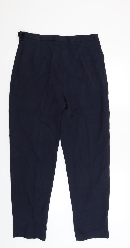 Sarah Hamilton Womens Blue Trousers Size 16 L29 in