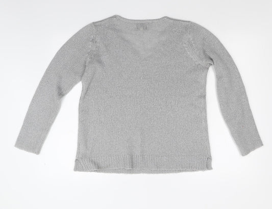 Matalan Womens Grey Knit Pullover Jumper Size M