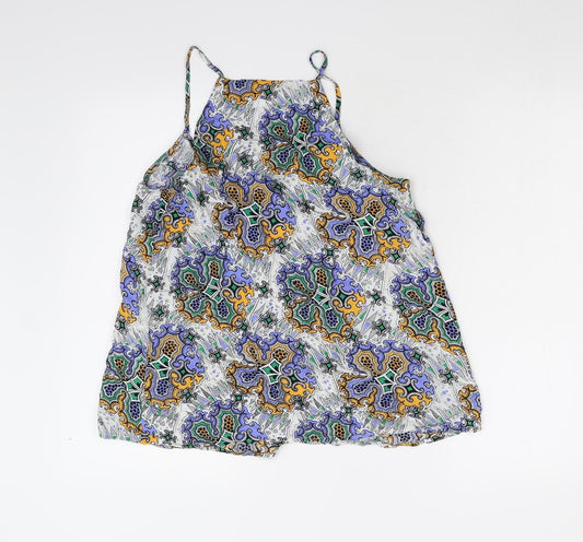 Warehouse Womens Multicoloured Geometric Camisole Tank Size 10