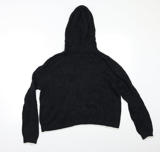 H&M Womens Black Pullover Hoodie Size M