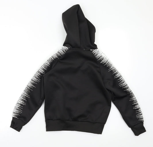 Yvon Fashion Boys Black Full Zip Hoodie Size 6 Years
