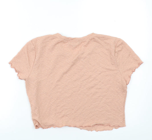 New Look Womens Pink Basic Blouse Size 14