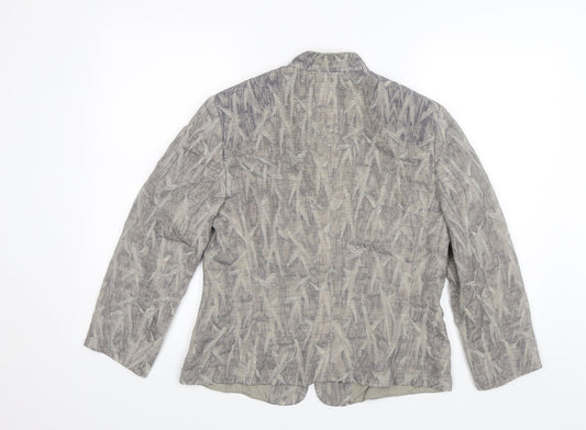 Mani Womens Grey Jacket Size 10