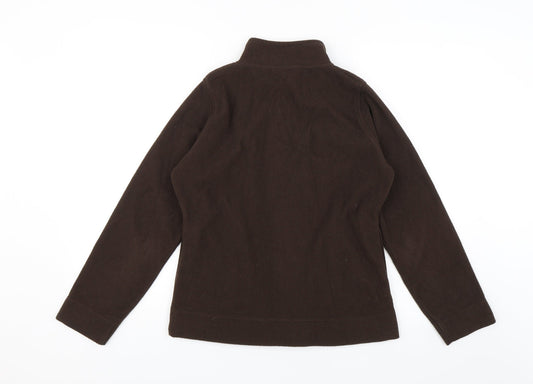 Isle Womens Brown Full Zip Jumper Size S