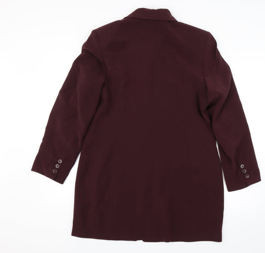 Marks and Spencer Womens Red Overcoat Jacket Size 14