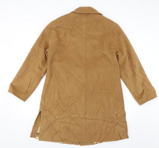 LAS London Womens Brown Overcoat Jacket Size 8