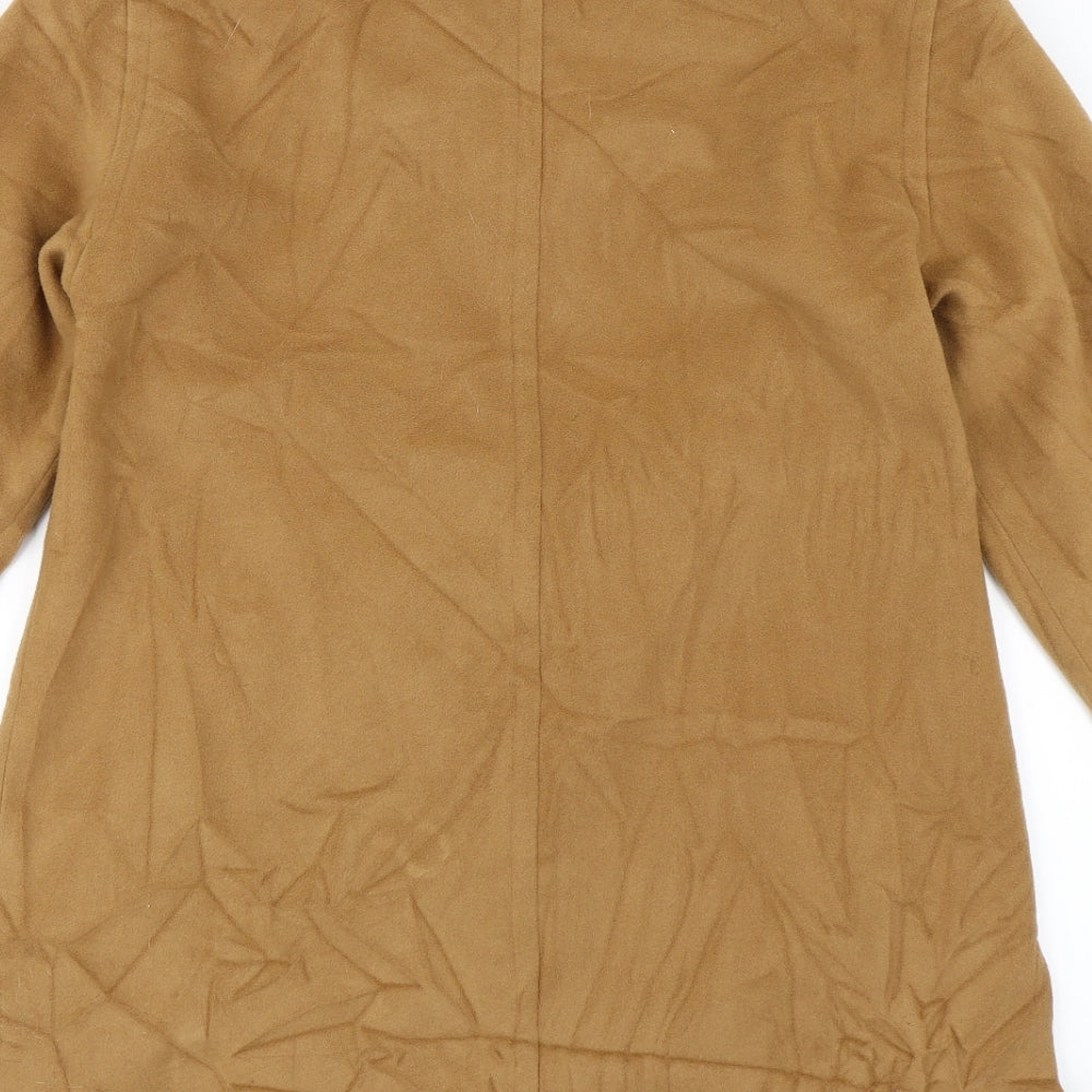 LAS London Womens Brown Overcoat Jacket Size 8