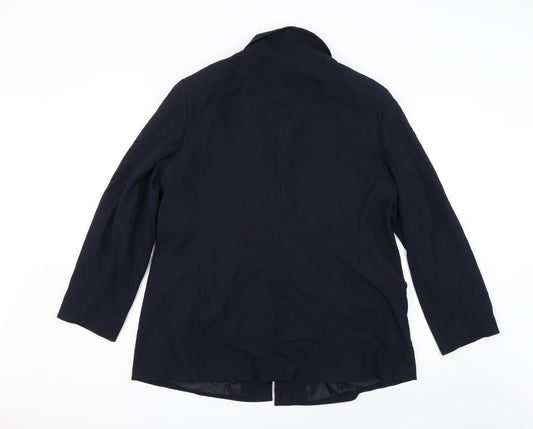 Canada Womens Blue Overcoat Jacket Size 18