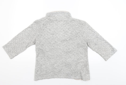 Per Una Womens Grey Cardigan Jumper Size M