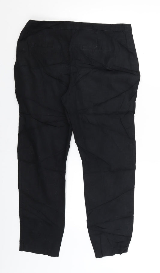 NEXT Womens Black Trousers Size 12 L26 in