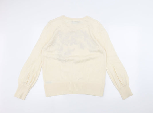 Marks and Spencer Womens White Pullover Jumper Size 12