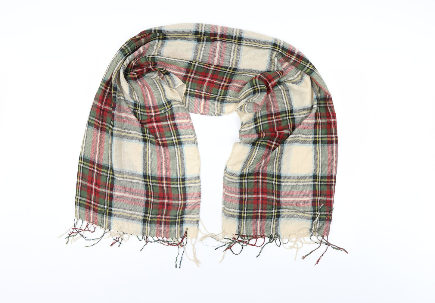 Preworn Womens Multicoloured Check Shawl/Wrap