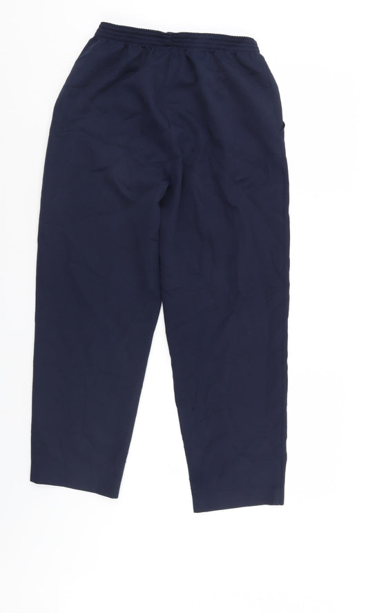 Preworn Womens Blue Trousers Size 12 L26 in - Elastic Waist