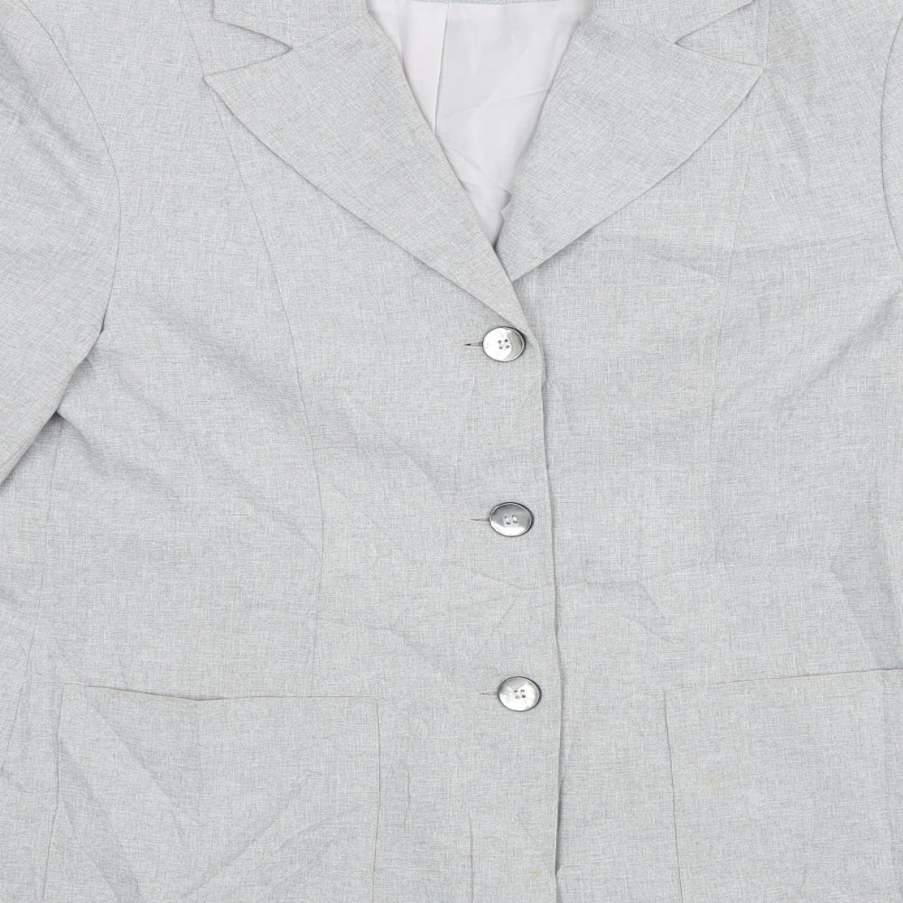 Tailissimi Womens Grey Jacket Blazer Size 42