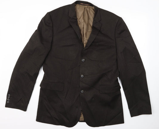 taylor and wright Mens Brown Striped Jacket Size 42